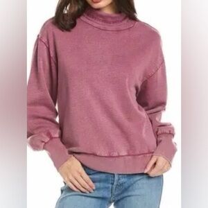 Grey State Mauve Funnel Neck Sweatshirt